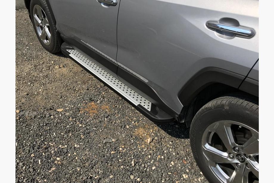 Toyota Rav 4 2019-2025 рр. Бокові пороги Allmond Grey (2 шт., алюміній) Фото 2