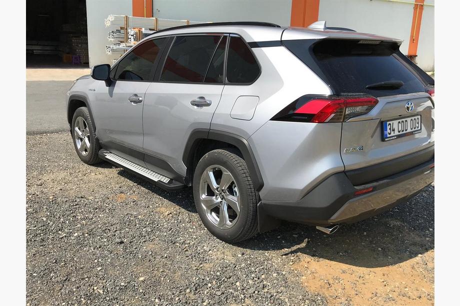 Toyota Rav 4 2019-2025 рр. Бокові пороги Allmond Grey (2 шт., алюміній) Фото 5