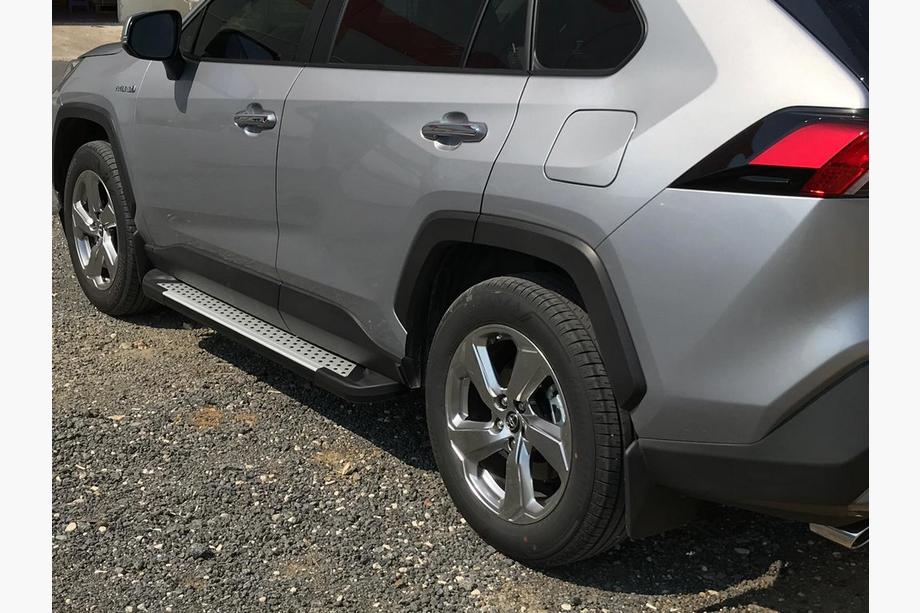 Toyota Rav 4 2019-2025 рр. Бокові пороги Allmond Grey (2 шт., алюміній) Фото 7