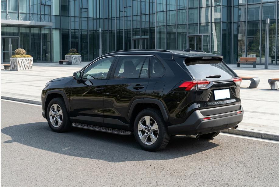 Toyota Rav 4 2019-2025 рр. Бокові пороги Tayga Black (2 шт., алюміній) Фото 1
