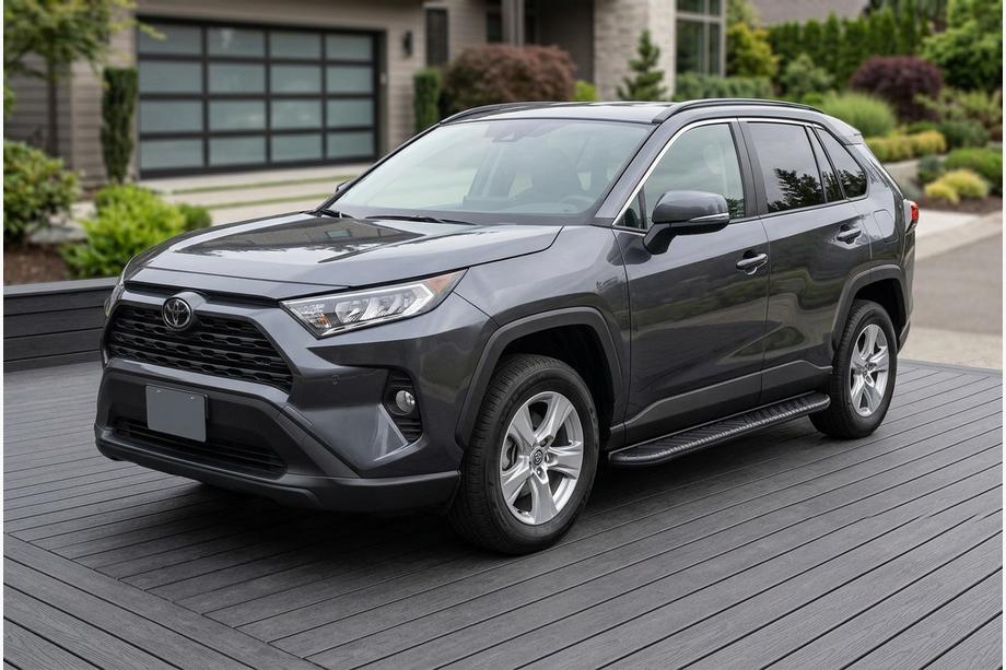 Toyota Rav 4 2019-2025 рр. Бокові пороги Bosphore Black (2 шт., алюміній) Фото 1