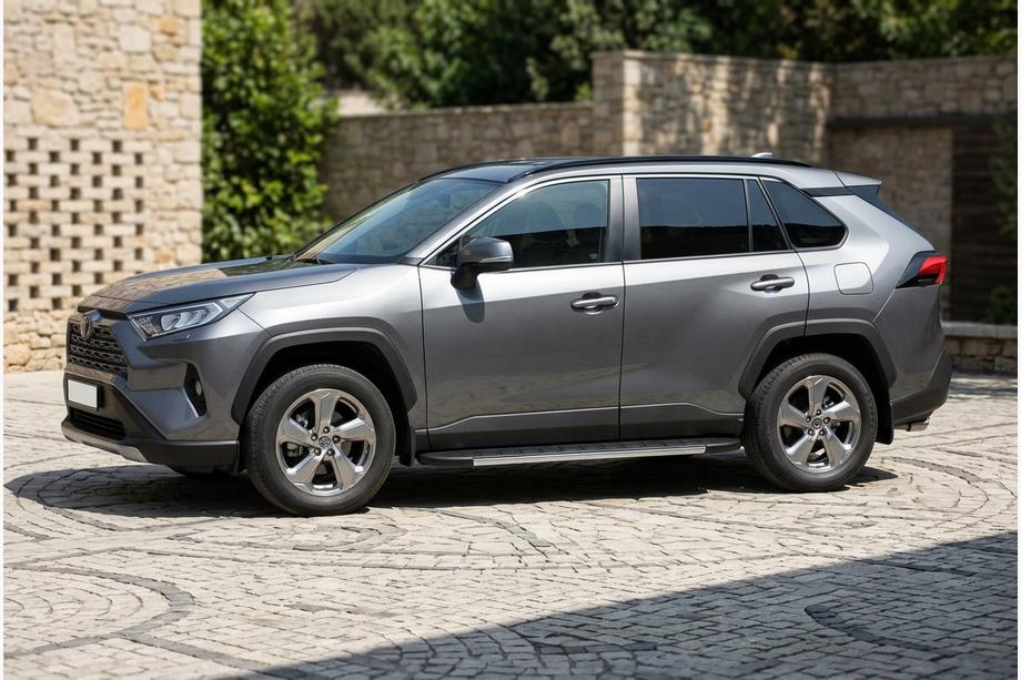 Toyota Rav 4 2019-2025 рр. Бокові пороги Duru (2 шт., алюміній) Фото 1