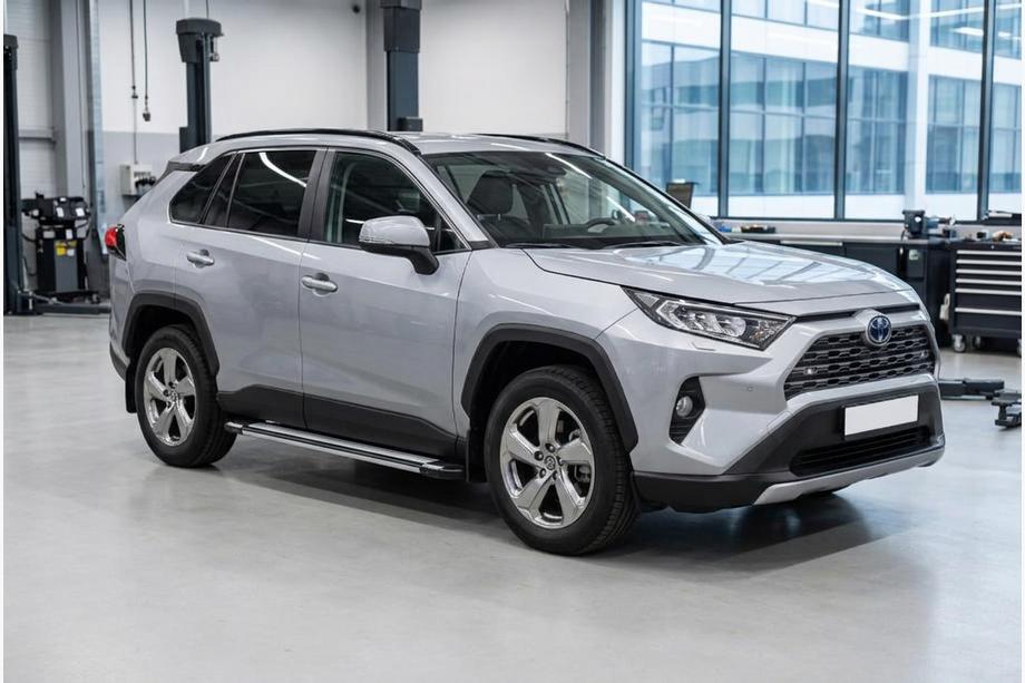 Toyota Rav 4 2019-2025 рр. Бокові пороги Rainbow (2 шт., алюміній) Фото 1