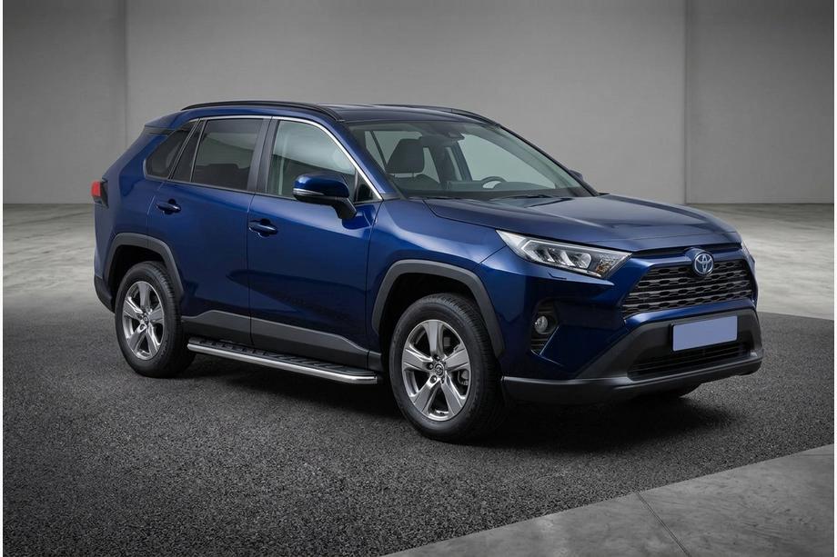 Toyota Rav 4 2019-2025 рр. Бокові пороги Maydos V1 (2 шт., алюміній) Фото 1