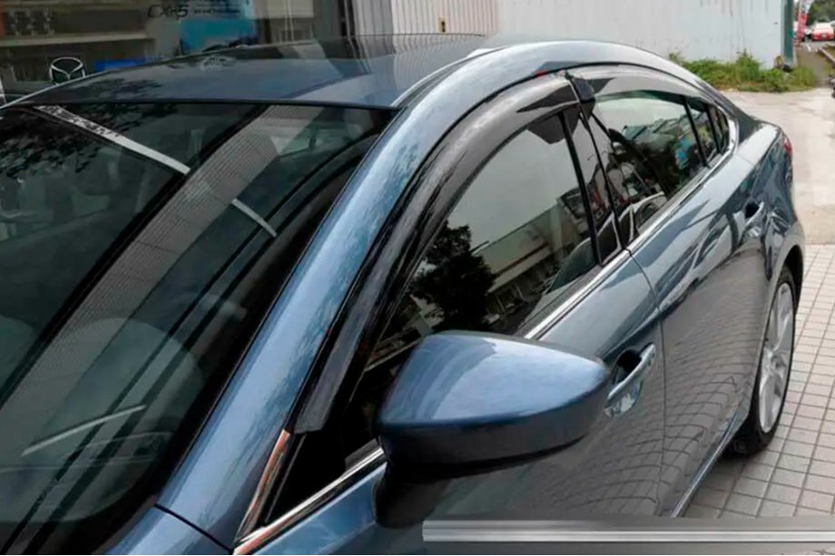 Mazda 6 2008-2012 рр. Вітровики (4 шт, HIC) Image