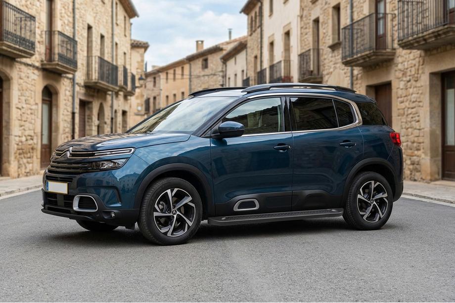 Citroen C5 Aircross 2017-2025 рр. Бокові пороги Allmond Black (2 шт, алюміній) Фото 1