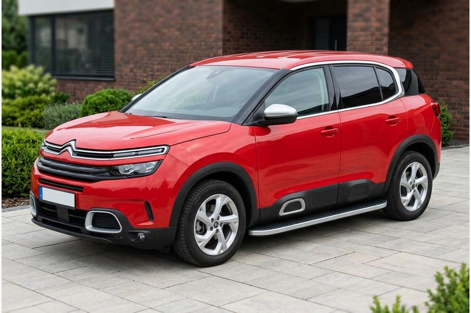 Citroen C5 Aircross 2017-2025 рр. Бокові пороги Tayga Grey (2 шт, алюміній) Image