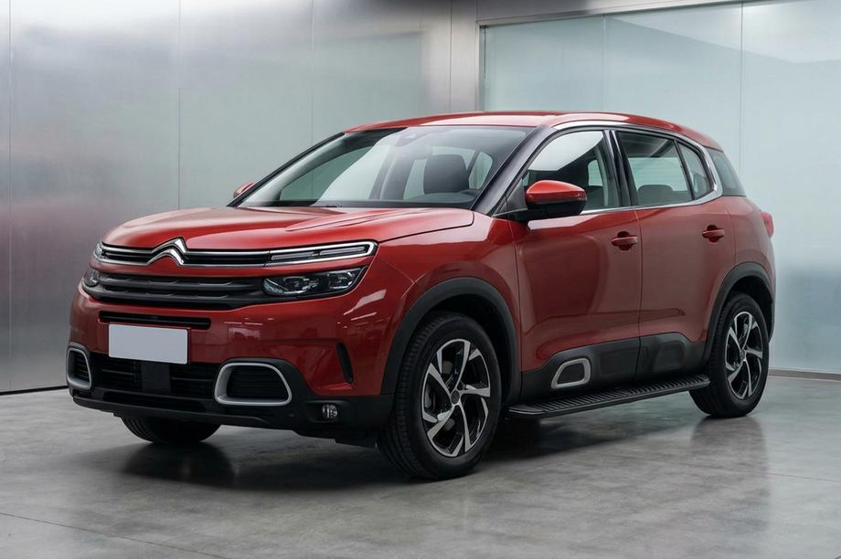 Citroen C5 Aircross 2017-2025 рр. Бокові пороги Tayga Black (2 шт, алюміній) Image