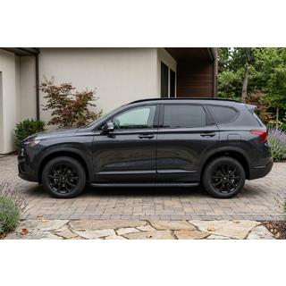Бокові пороги Bosphore Black (2 шт., алюміній) Hyundai Santa Fe 4 2018-2023 рр. фото 1