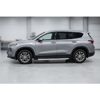 Бокові пороги Maya V2 (2 шт., алюміній) Hyundai Santa Fe 4 2018-2023 рр. фото 1