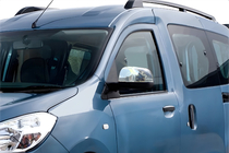 Renault Dokker 2013-2022 рр. Накладки на дзеркала (2 шт, нерж.) OmsaLine - Італійська нержавійка фото 1