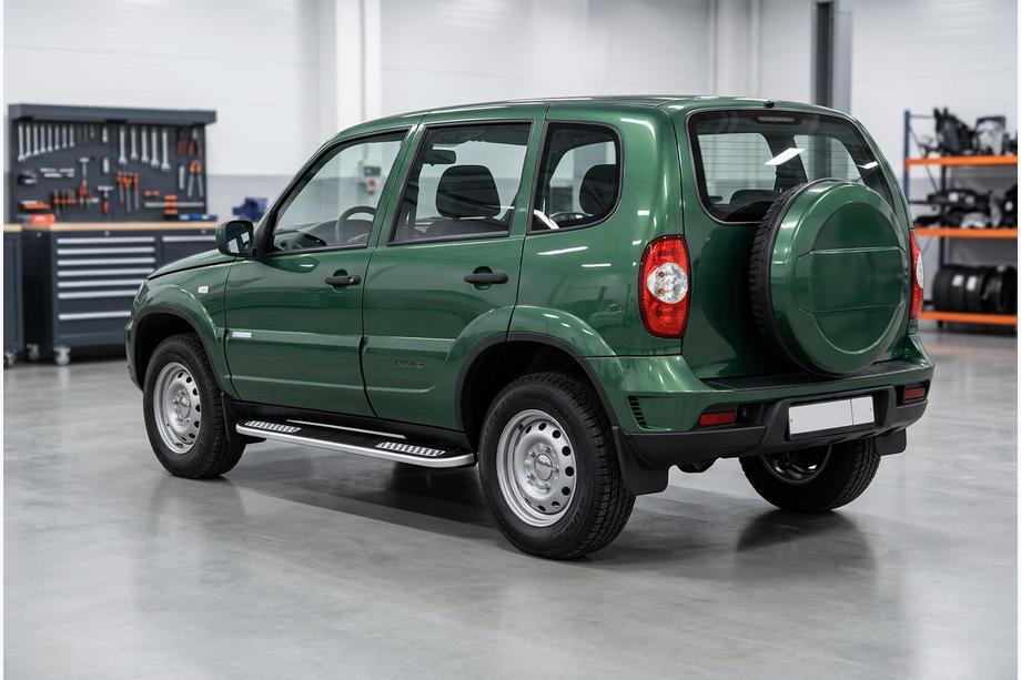 Chevrolet Niva 1998-2020 рр. Бокові пороги Tayga V2 (2 шт., алюміній) Фото 1