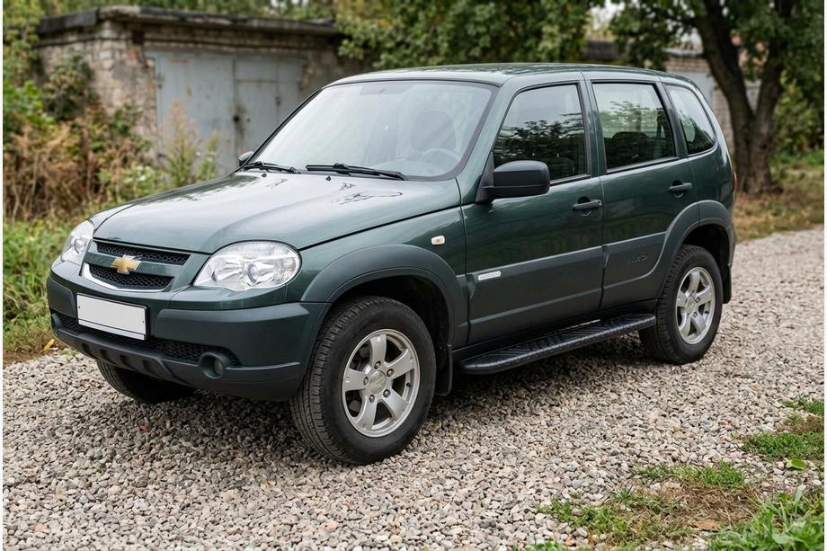 Chevrolet Niva 1998-2020 рр. Бокові пороги Bosphore Black (2 шт., алюміній) Фото 1