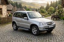 Chevrolet Niva 1998-2020 рр. Бокові пороги Rainbow (2 шт., алюміній) фото 1