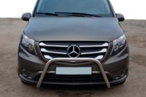 Mercedes Vito/V-class W447 2014- рр. Кенгурятник WT006 (нерж.) фото 5
