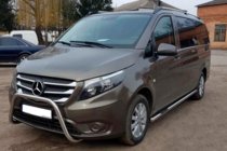 Mercedes Vito/V-class W447 2014- рр. Кенгурятник WT006 (нерж.) фото 2