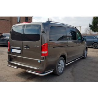 Задній захист кути AK003 (нерж.) Mercedes Vito/V-class W447 2014- рр. фото 3