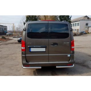 Задній захист кути AK003 (нерж.) Mercedes Vito/V-class W447 2014- рр. фото 2