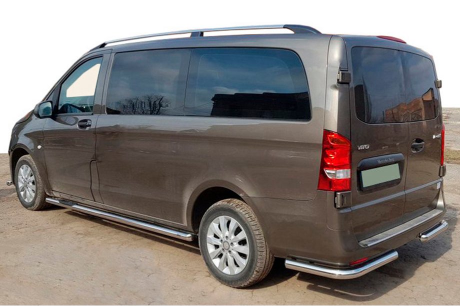 Mercedes Vito/V-class W447 2014- рр. Задній захист кути AK003 (нерж.)
