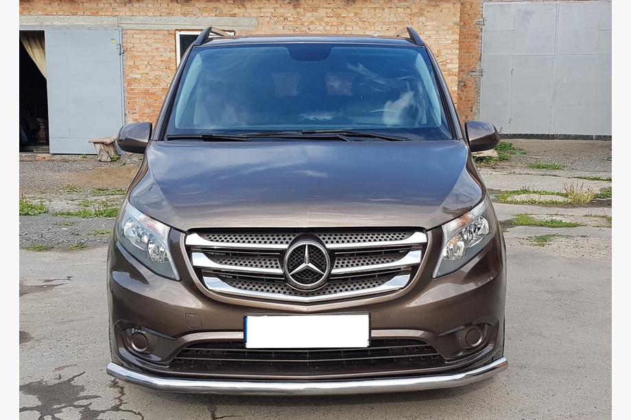 Mercedes Vito/V-class W447 2014- рр. Передній захист ST008 (нерж.) Фото 1
