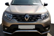 Dacia Duster 2018-2024 рр. Передній захист WT008 (нерж.) фото 1