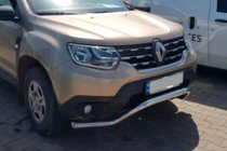 Renault Duster 2018-2024 рр. Передній захист WT008 (нерж.) фото 2