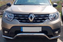 Renault Duster 2018-2024 рр. Передній захист WT008 (нерж.) фото 4