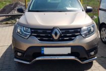 Renault Duster 2018-2024 рр. Передній захист WT008 (нерж.) фото 6
