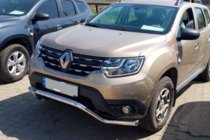 Renault Duster 2018-2024 рр. Передній захист WT008 (нерж.) фото 7