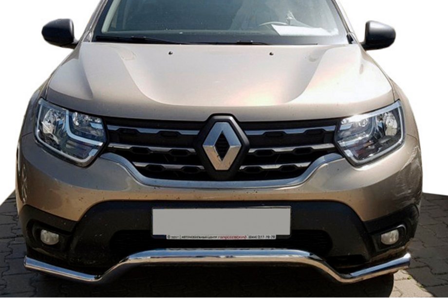 Renault Duster 2018-2024 рр. Передній захист WT008 (нерж.) Image