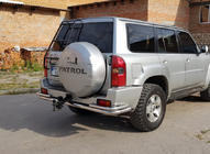 Nissan Patrol Y61 1997-2011 рр. Задня дуга AK005-3 (нерж) фото 3