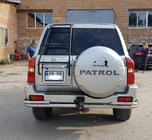 Nissan Patrol Y61 1997-2011 рр. Задня дуга AK005-3 (нерж) фото 4