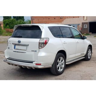 Задній захист AK005-15 (Тільки на EV, 2 шт., нерж) Toyota Rav 4 2006-2013 рр. фото 2