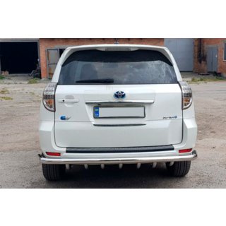 Задній захист AK005-15 (Тільки на EV, 2 шт., нерж) Toyota Rav 4 2006-2013 рр. фото 4