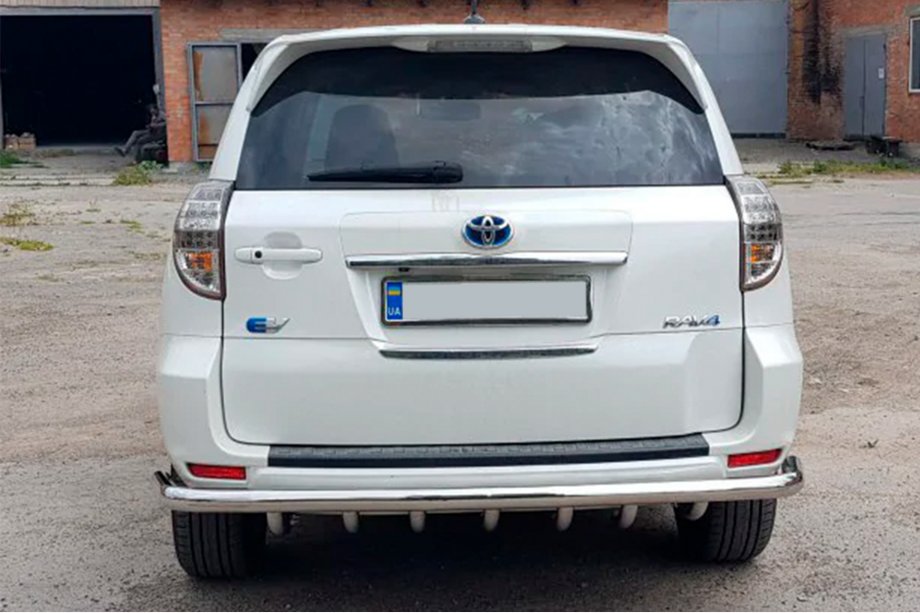 Toyota Rav 4 2006-2013 рр. Задній захист AK005-15 (Тільки на EV, 2 шт., нерж) Фото 4
