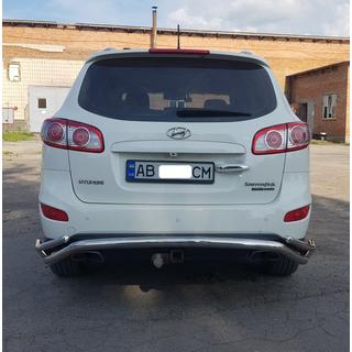 Задня дуга AK007-1 (нерж.) Hyundai Santa Fe 2 2006-2012 рр. фото 3