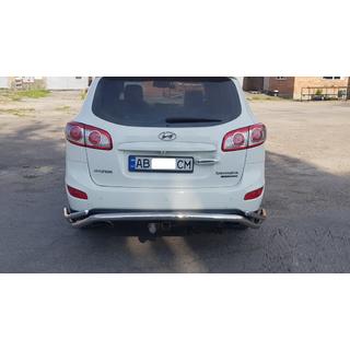 Задня дуга AK007-1 (нерж.) Hyundai Santa Fe 2 2006-2012 рр. фото 4