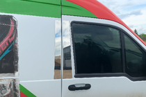 Ford Connect 2010-2013 рр. Накладки на дверні стійки (4 шт, нерж) фото 1