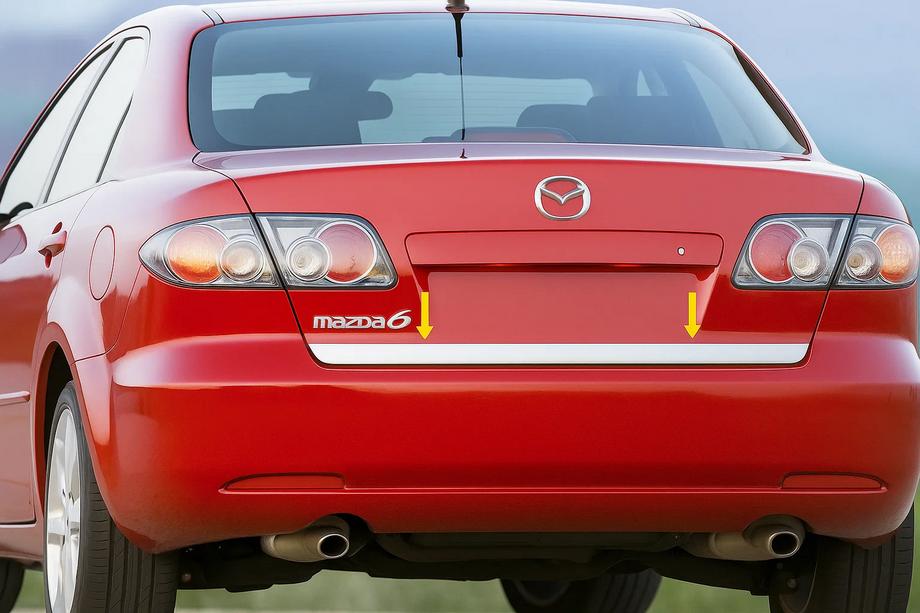Mazda 6 2003-2008 рр. Кромка багажника (нерж.) Image