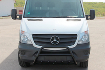 Mercedes Sprinter W906 2006-2018 рр. Кенгурятник WT003 (чорний) фото 2