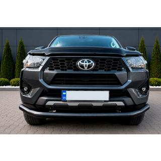 Передній захист Texas для 2020+ (76мм, чорний) Toyota Hilux 2015- рр. фото 4
