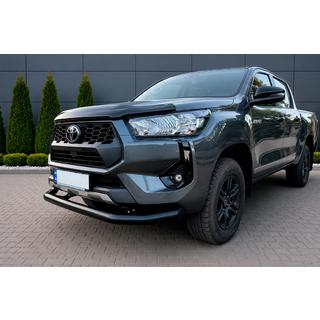 Передній захист Texas для 2020+ (76мм, чорний) Toyota Hilux 2015- рр. фото 1