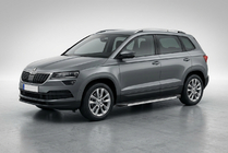 Skoda Karoq 2018- рр. Бокові пороги Maya V1 (2 шт., алюміній) фото 1