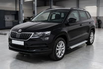 Skoda Karoq 2018- рр. Бокові пороги Maya V2 (2 шт., алюміній) фото 1