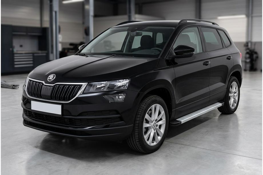 Skoda Karoq 2018- рр. Бокові пороги Maya V2 (2 шт., алюміній) Image