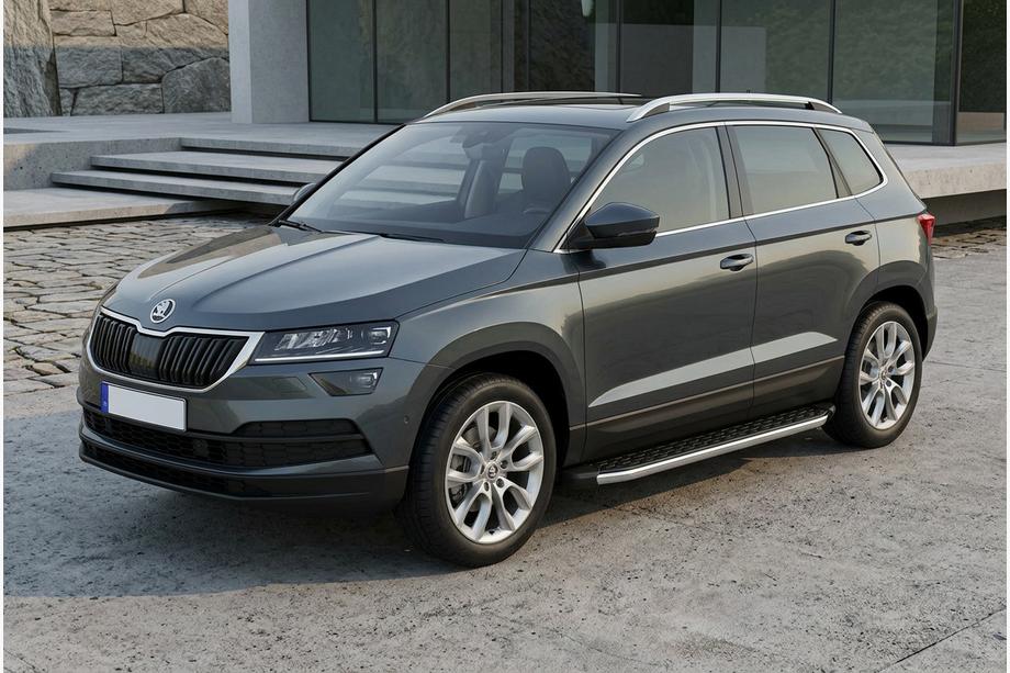Skoda Karoq 2018- рр. Бокові пороги BlackLine (2 шт, алюміній) Image