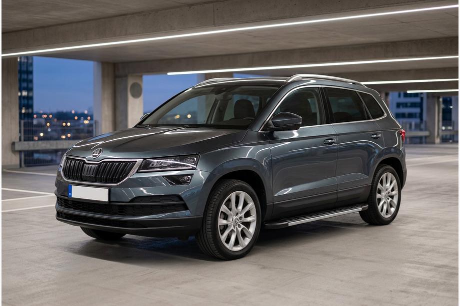 Skoda Karoq 2018- рр. Бокові пороги Duru (2 шт., алюміній) Image