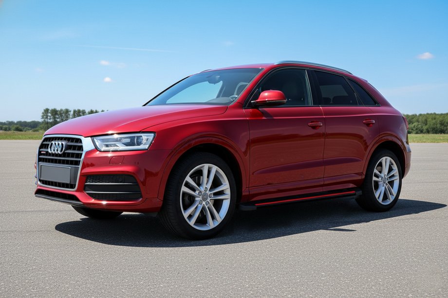 Audi Q3 2011-2019 рр. Бокові пороги Maya Red (2 шт., алюміній) Image