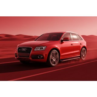 Бокові пороги Maya Red (2 шт., алюміній) Audi Q5 2008-2017 рр. фото 1