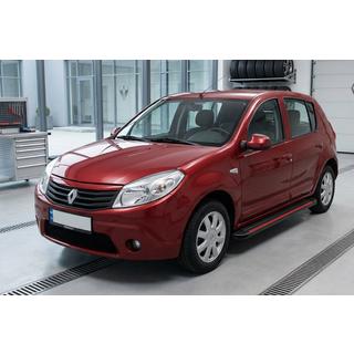 Бокові пороги Maya Red (2 шт., алюміній) Dacia Sandero 2007-2013 рр. фото 1